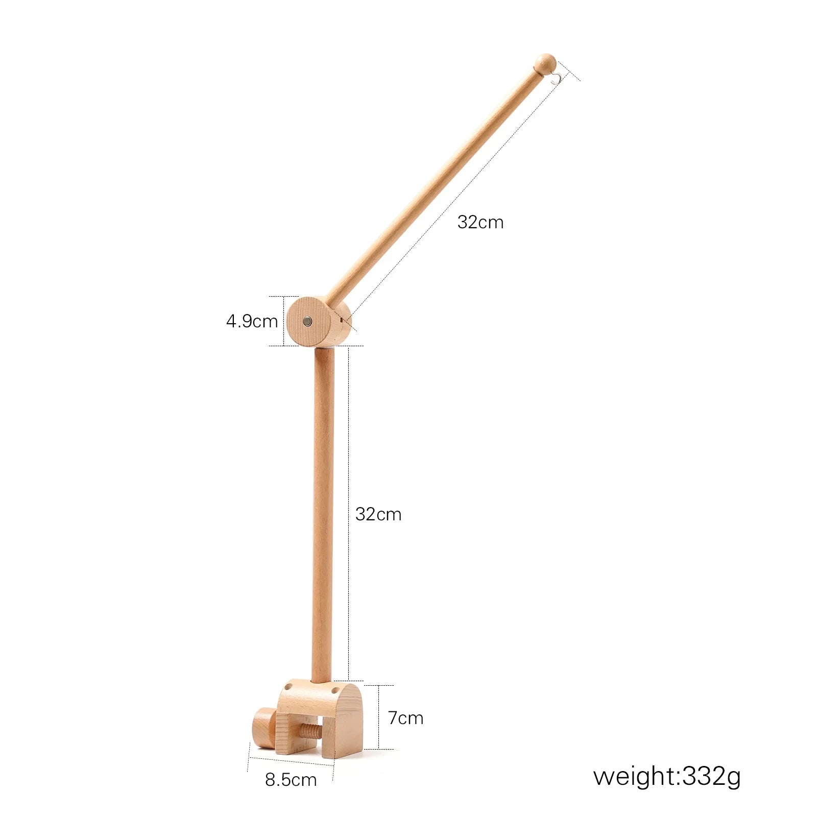 Crib Bell Rotary Music Box with Songs 0 12 Months Baby Bed Hanging Bell Toy Motor Accessory Pendant Toy Nursery Plays Wood Grain Purest Peak